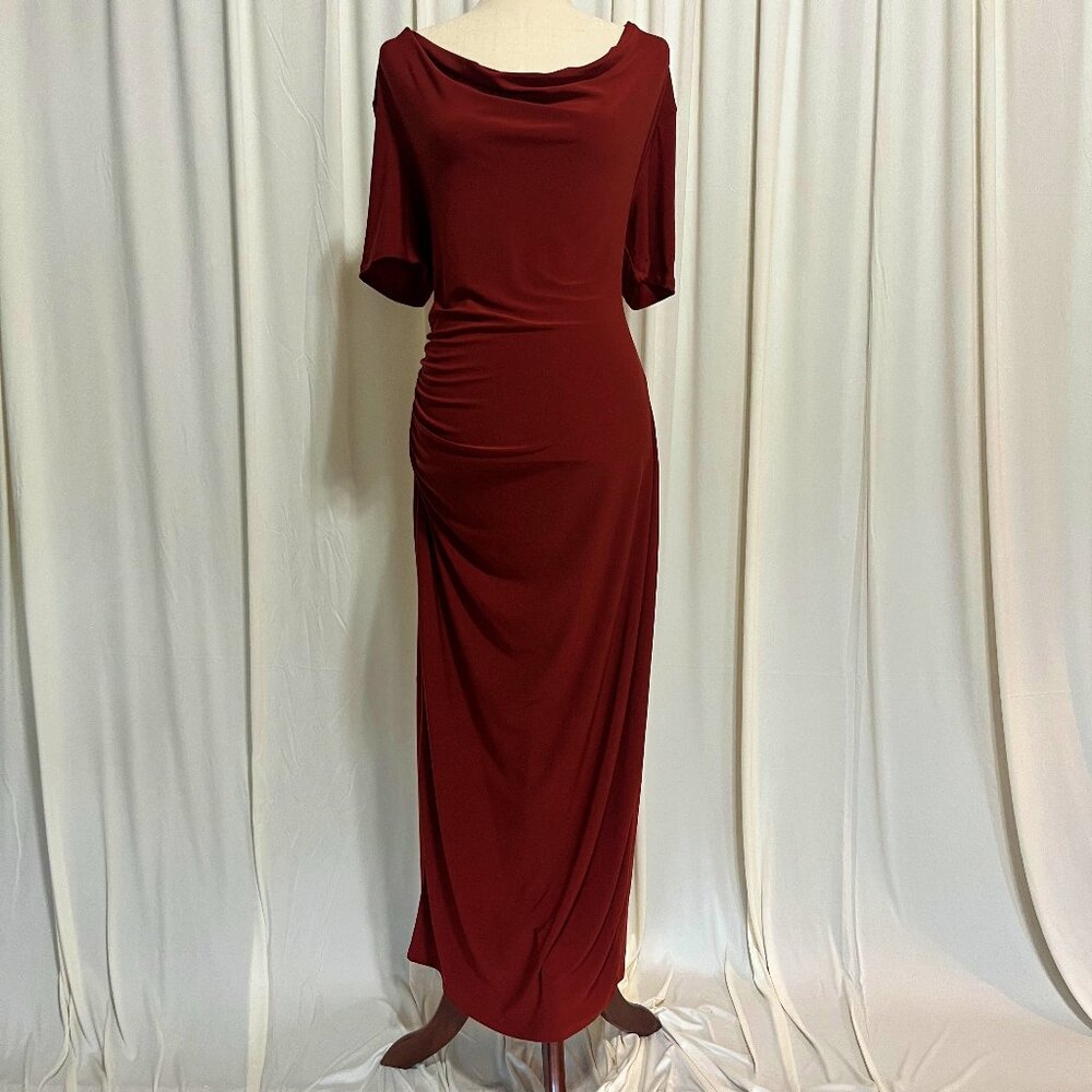 Zara Flowy Draped Fitted Dress Size L